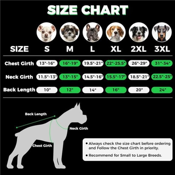 Dog Winter Coat, Dog Jacket Warm Fleece Lined, Waterproof Windproof Dogs Small - Picture 4 of 7